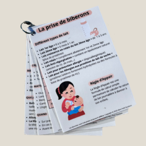 Pack Nutrition pour auxiliaires de puériculture - Fiches pédagogiques sur l'alimentation et les besoins nutritionnels du nourrisson et de l’enfant.