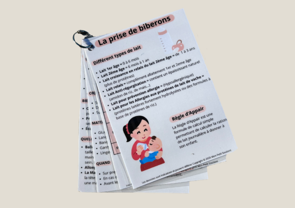 Pack Nutrition pour auxiliaires de puériculture - Fiches pédagogiques sur l'alimentation et les besoins nutritionnels du nourrisson et de l’enfant.