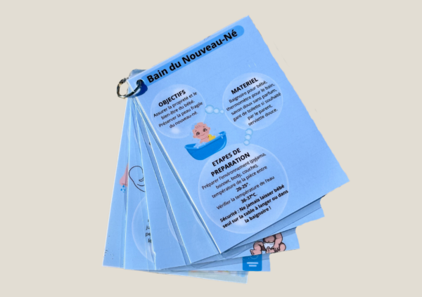 Pack Soins et Prévention pour auxiliaires de puériculture - Fiches pédagogiques sur les soins du nourrisson et la prévention des risques.