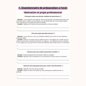 Pack Mémo Préparation à l’Entretien Oral – Réussissez votre examen