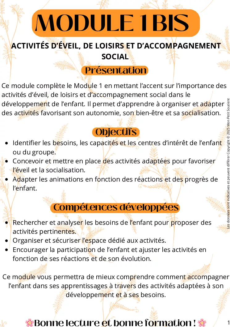 Pack de Révision - Module 1 Bis