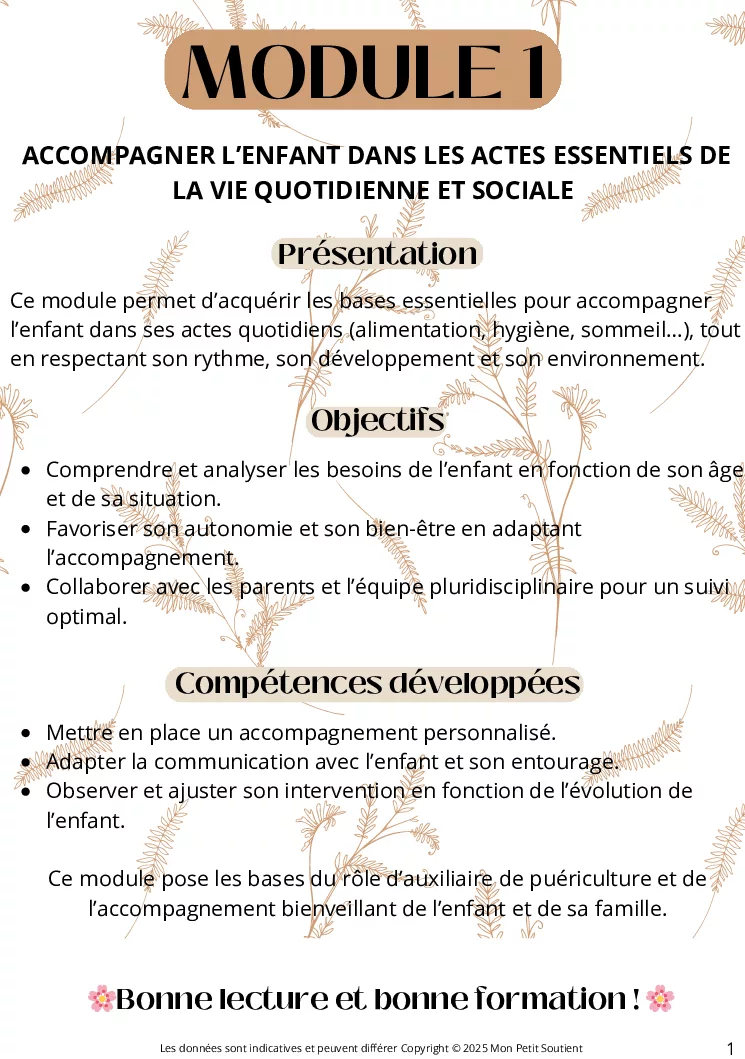 Pack de Révision - Module 1